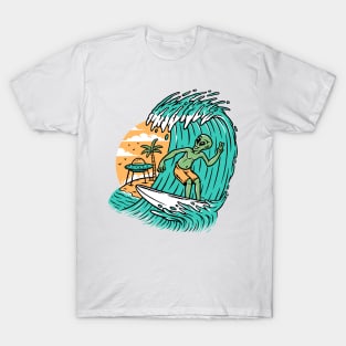 Alien Surfing T-Shirt